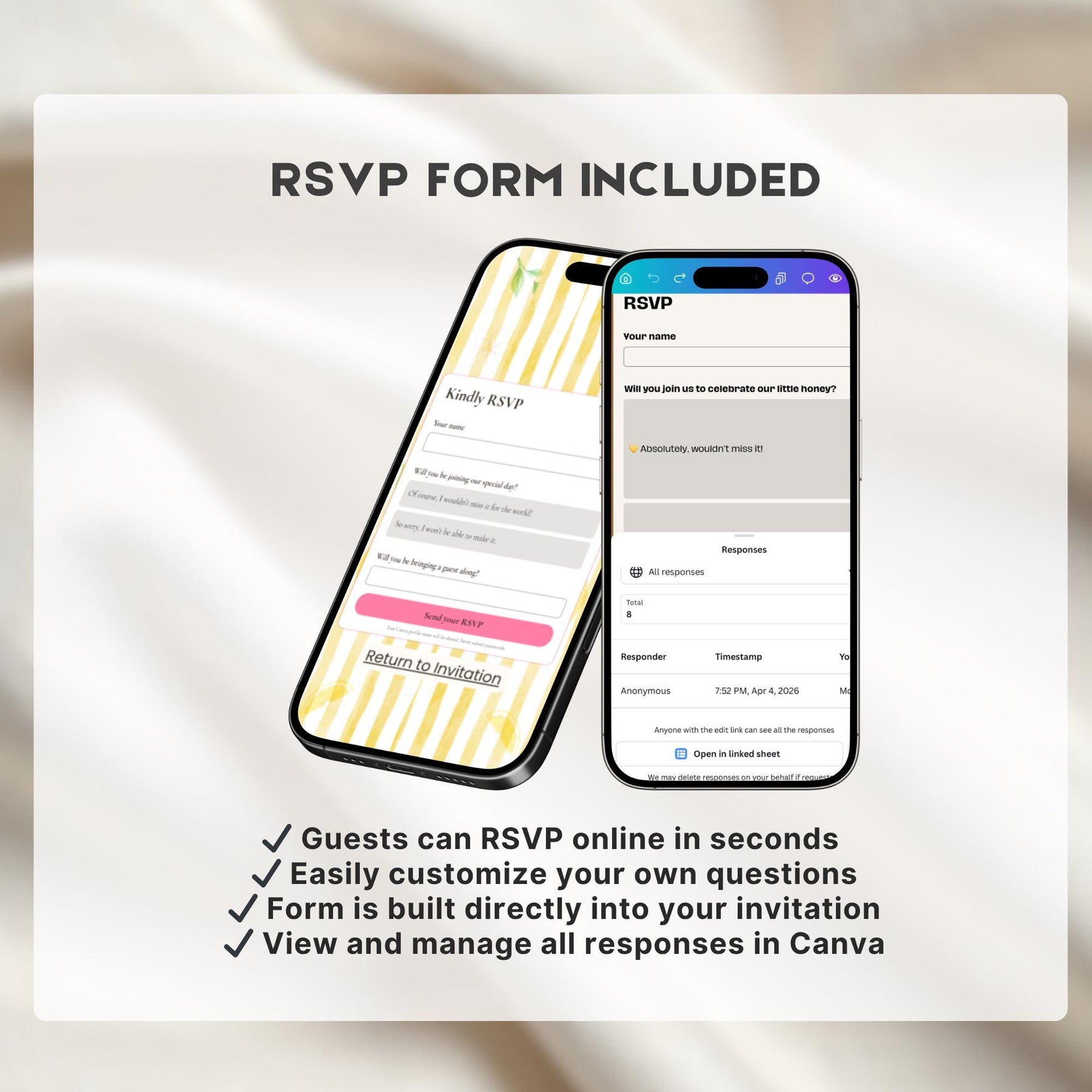 Freshly Graduated Lemon Graduation Invitation Template, Citrus Theme Class of 2026, Editable Canva Invite (Digital Download)
