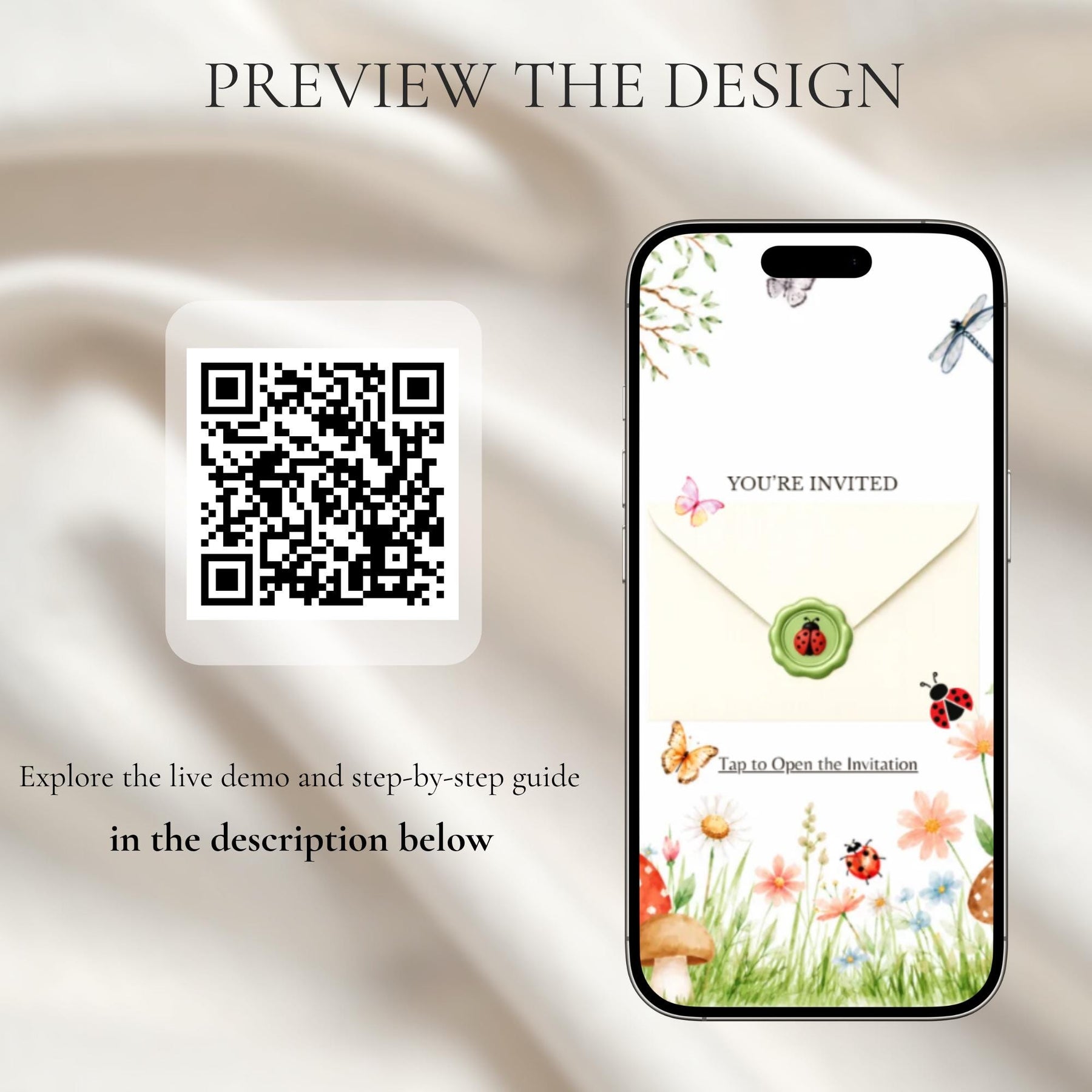 A Little Love Bug Is On The Way Baby Shower Invitation, Editable Website Invite Template, Ladybug Baby Shower Invite With RSVP