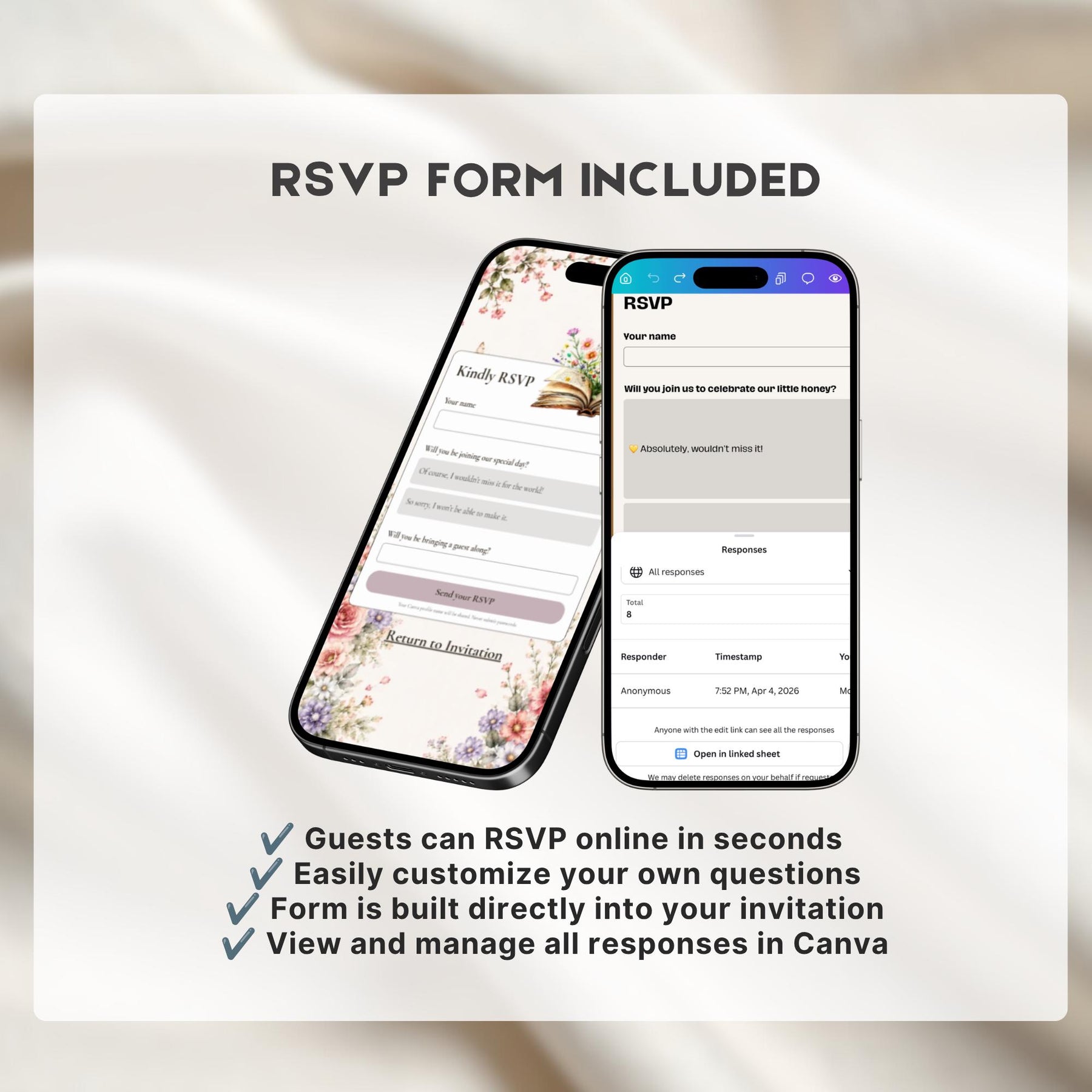 A New Chapter Begins Storybook Baby Shower Website Invitation, Editable Canva Template, Digital RSVP