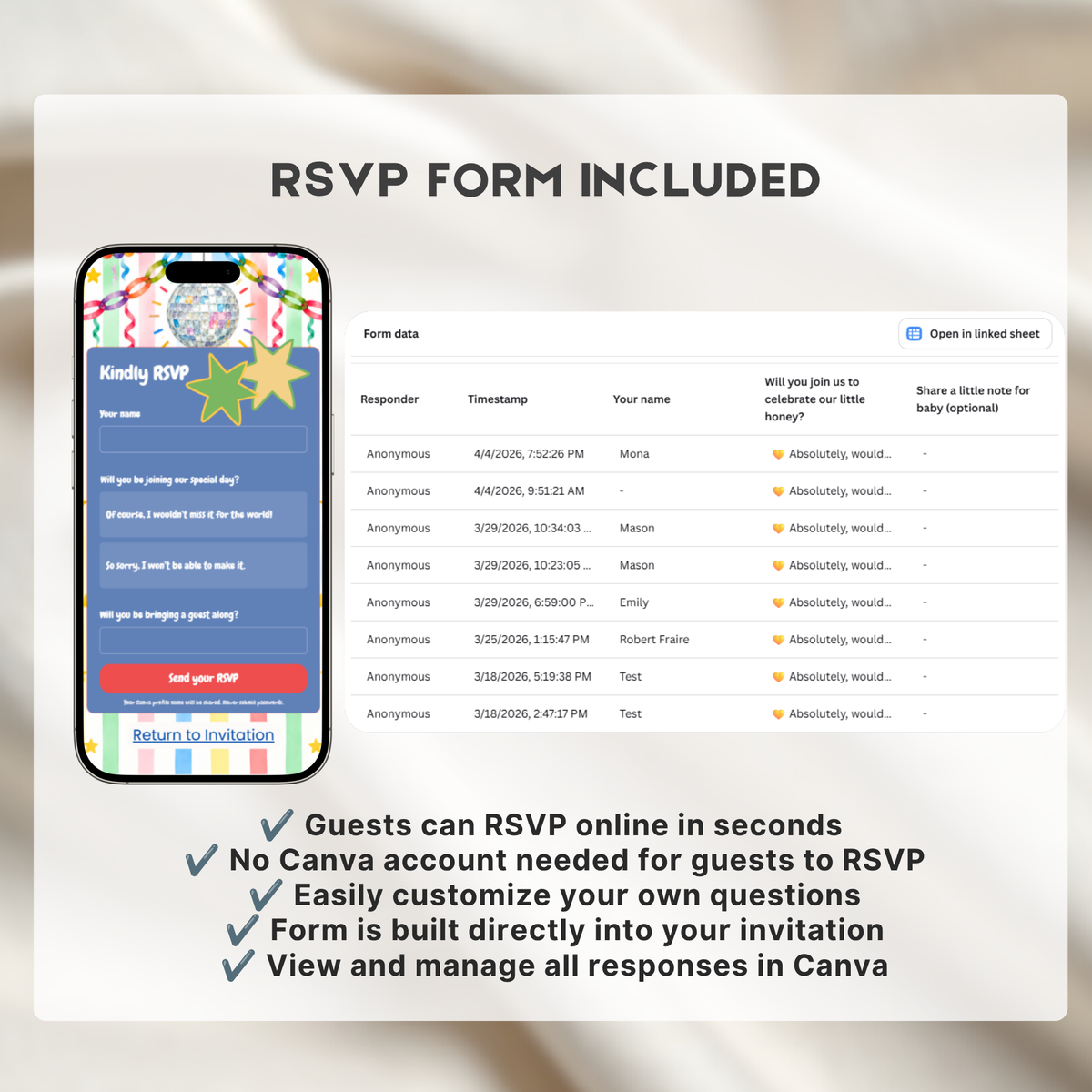 It’s Fun to Be One 1st Birthday Website Invitation | Editable Canva Template with RSVP