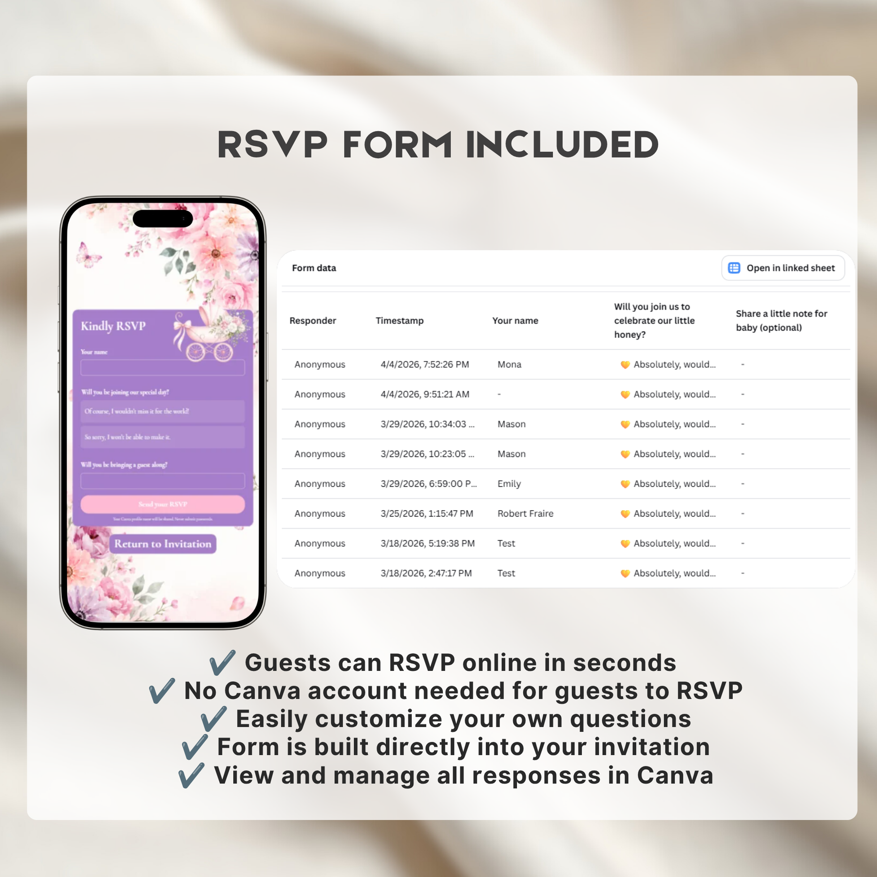 Baby in Bloom Butterfly Baby Shower Invitation | Pink & Purple Wildflower Invite